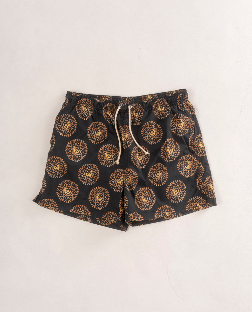 Black and gold swim shorts clearance