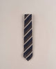 Grenadine Woven Donegal Silk Tie - Brown and  blue