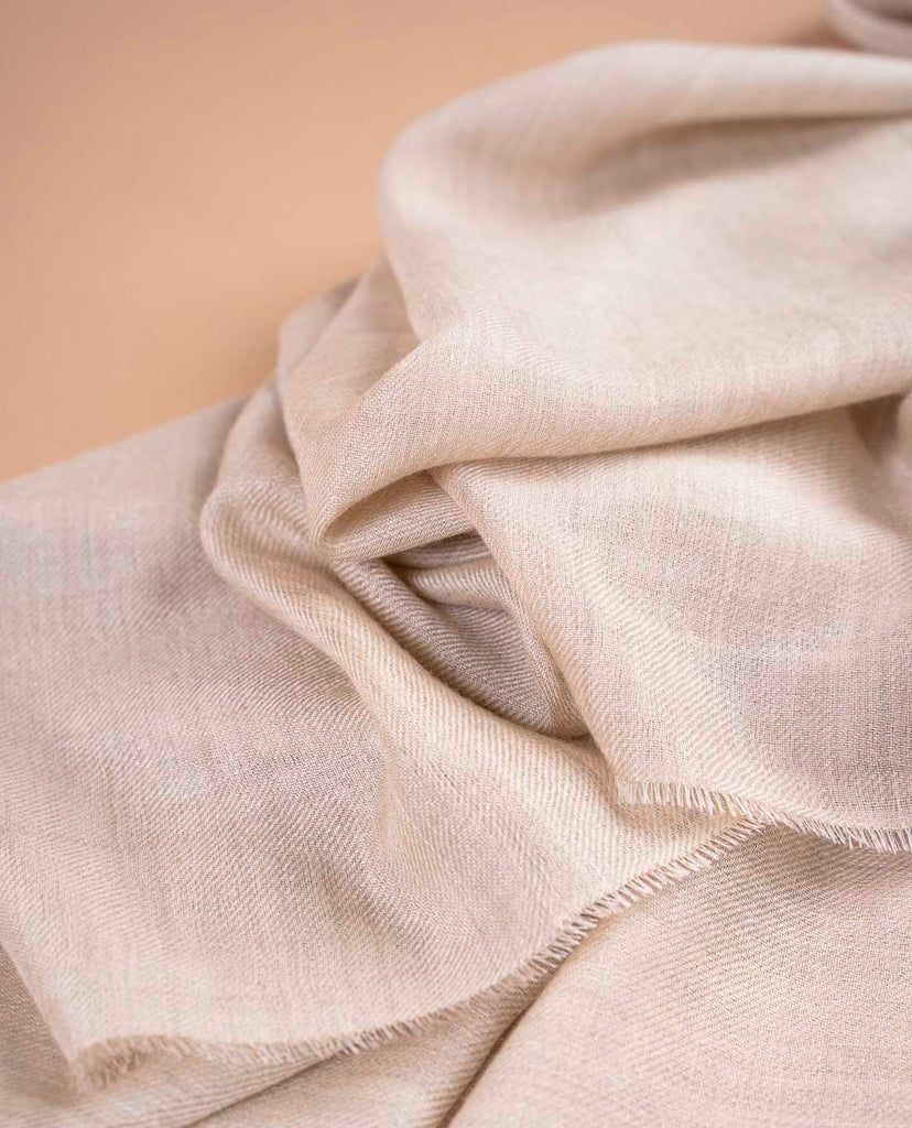 beige solid cashmere silk scarf for man paolo albizzati