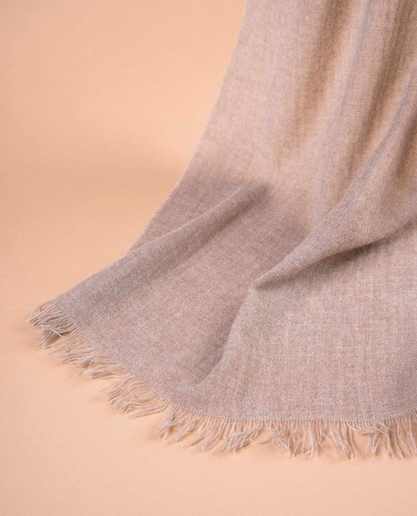beige solid pure cashmere scarf for men paolo albizzati