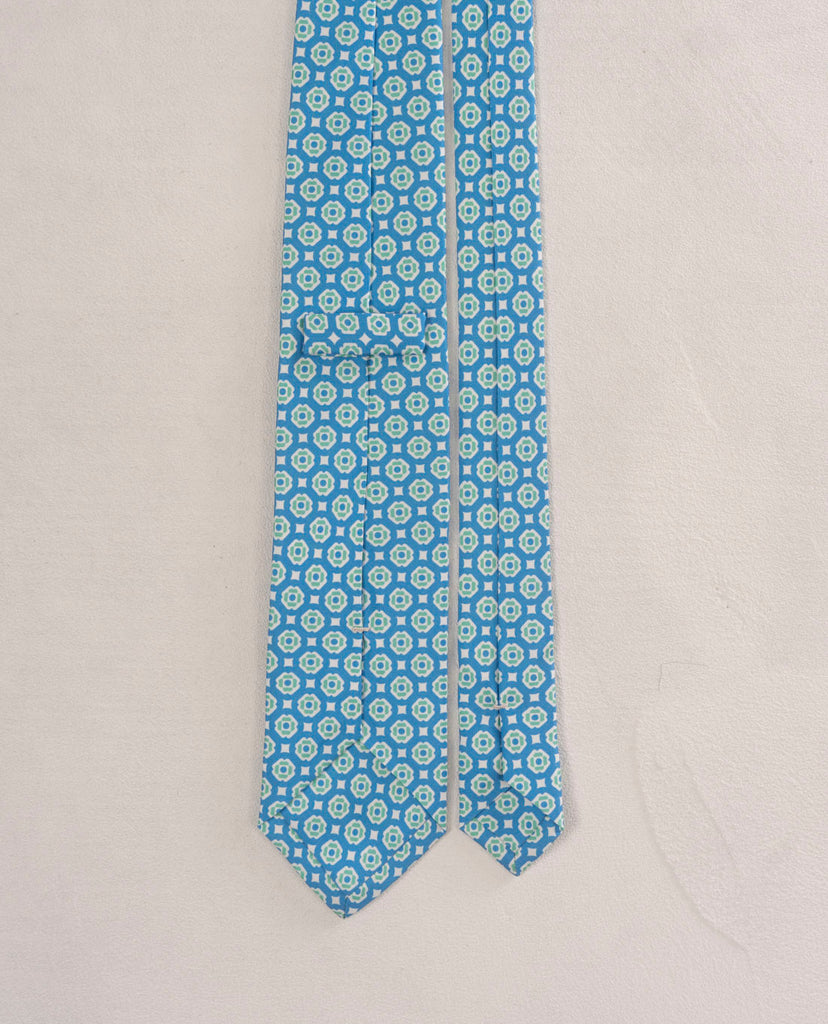 blue and green silk tie for man paolo albizzati