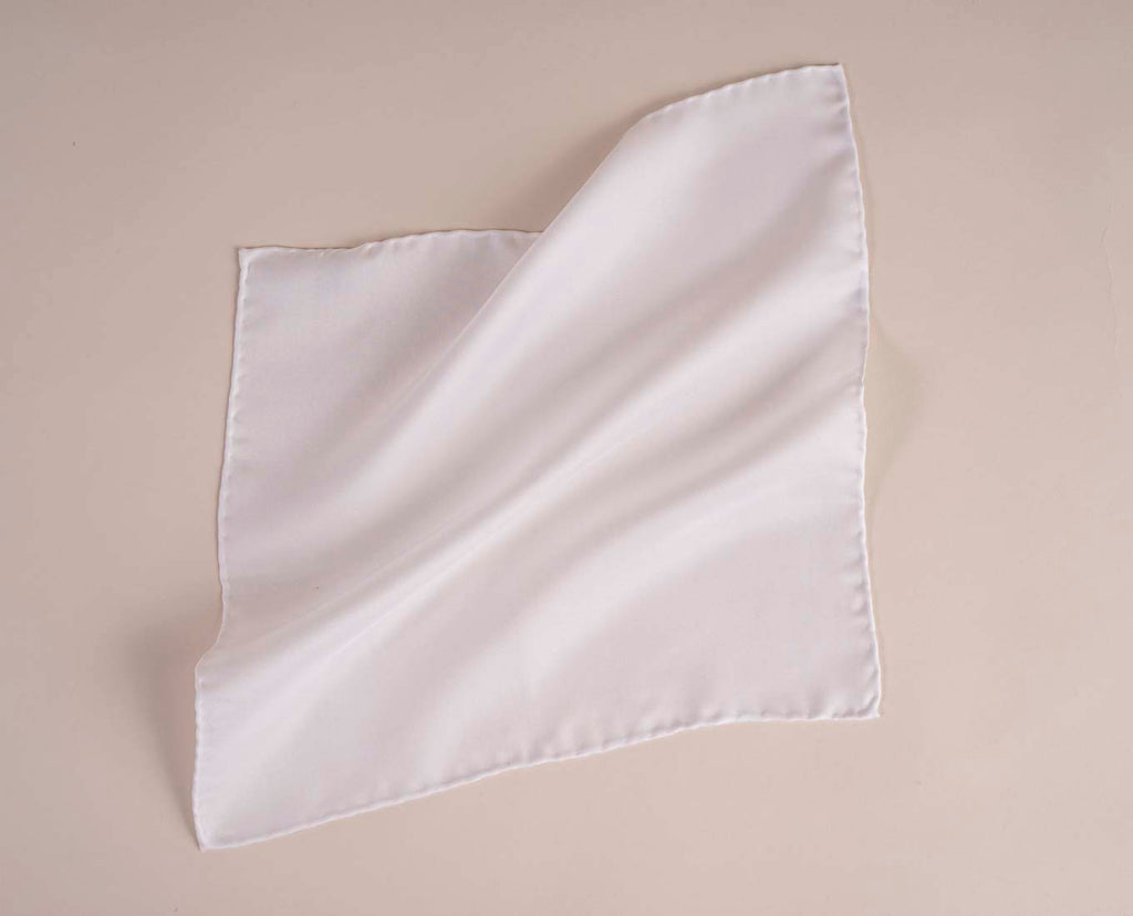 plain white silk twill foulard paolo albizzati