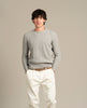 Pure Cashmere Cable Knit Sweater - Light Grey