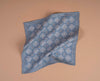 Double Printed Wool Cotton Pocket Square - Tile Print Navy Blue