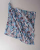 Bandana Scarf - Blue Jungle Motif Print Cotton