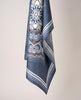 Bandana Scarf - Blue and White Dots Printed Cotton