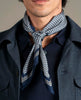 Bandana Twill Silk - Blue Navy Micro Print