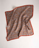 Bandana Scarf Twill Silk - Brown Paisley Print