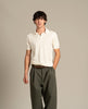 Silk Knitted Polo Shirt - Cream