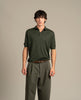 Silk Knitted Polo Shirt - Green