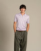 Silk Knitted Polo Shirt - Lilac