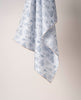 Bandana Scarf Twill Silk - Light Blue Floral Print