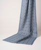 Wool Printed Scarf - Medium Blue Medallion