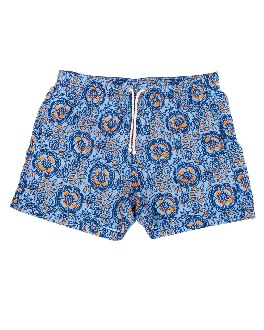 Light Blue Floral Swim Shorts Paolo Albizzati