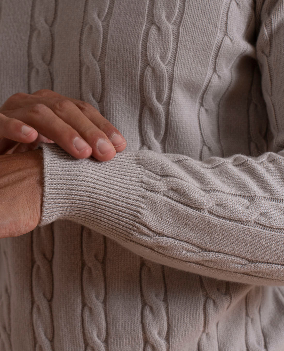 Rust Pure Cashmere Cable Knit Sweater | Paolo Albizzati