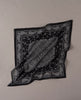 Bandana Scarf - Black Paisley Print Cotton