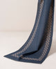Wool Printed Scarf - Blue Melange with Dotted Motif