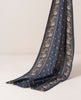 Wool Printed Scarf - Blue Melange Essential Paisley Motif