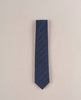 Textured Herringbone Woven Silk Tie-navy blue