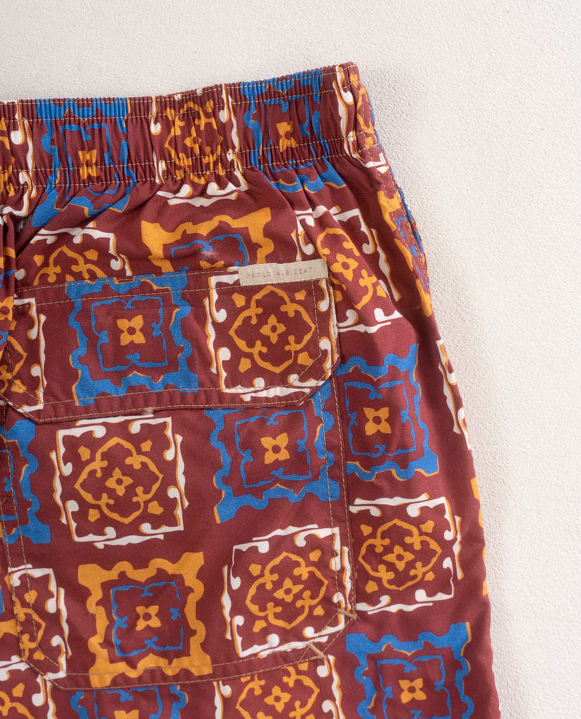 swimshorts men color bordeaux  paolo albizzati