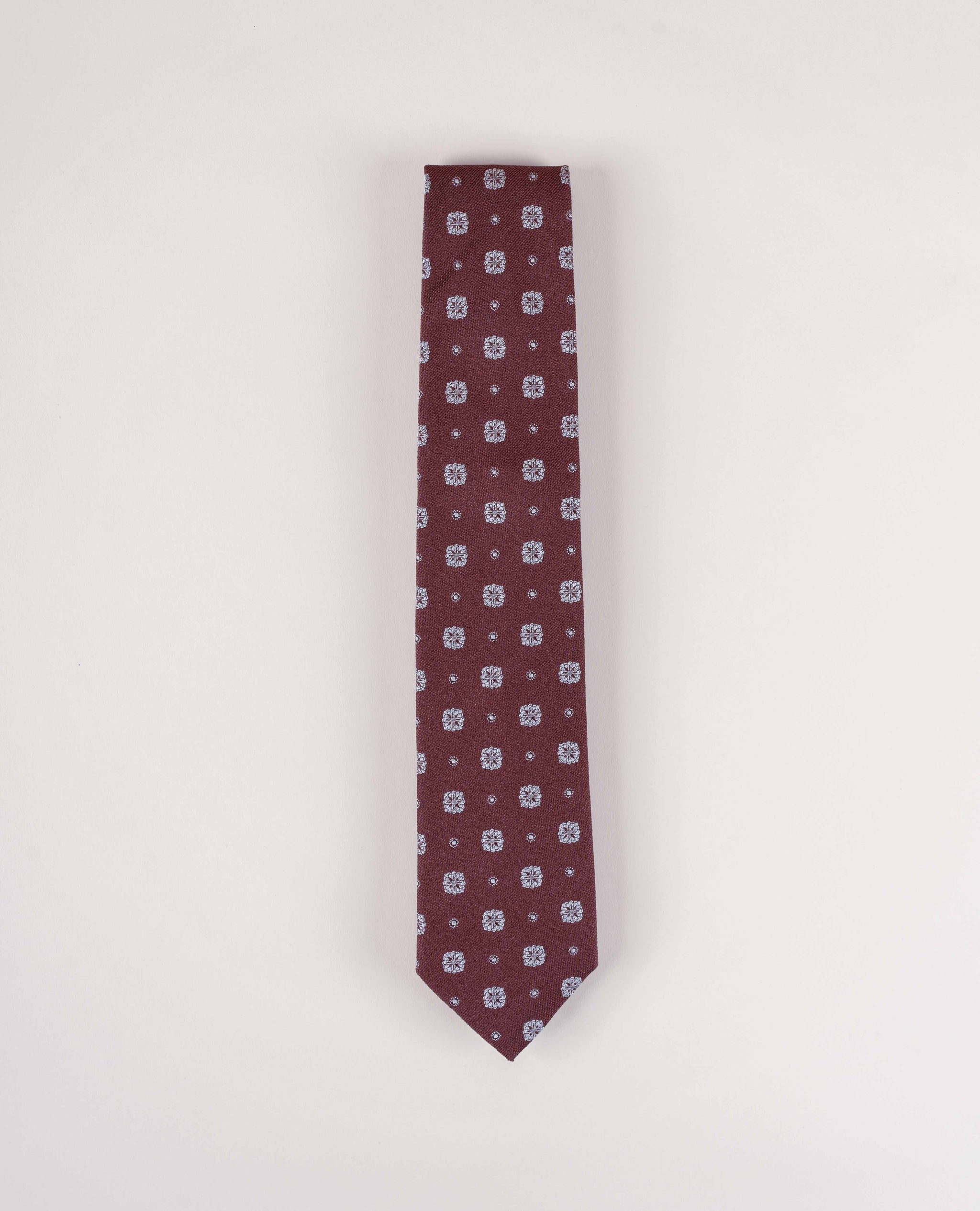 burgundy silk tie