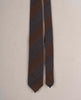 Grenadine Woven Donegal Silk Tie - brown and blue
