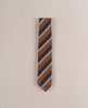 Grenadine Woven Donegal Silk Tie - Brown and rust