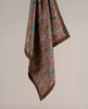 Bandana Scarf Twill Silk - Brown Paradise Garden Print