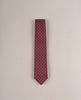 Micro Motif Woven Silk Tie - Burgundy