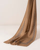 Wool Printed Scarf - Brown Melange with Dotted Motif