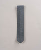 Knitted Pointed Wool Tie - Grey