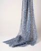 Linen Scarf - Blue Printed Paisley