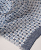 Linen Scarf - Navy and Blue Medallion Print