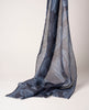 Linen Scarf - Navy Blue Mega Paisley Print