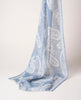 Linen Scarf - Light Blue Mega Paisley Print