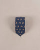 Ducks Vintage Print Twill Silk Tie - Navy blue