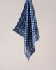 Pocket Square Silk Twill - Navy Blue Printed Medallion