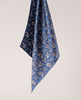 Pocket Square Silk Twill - Navy Blue Classic Paisley Print