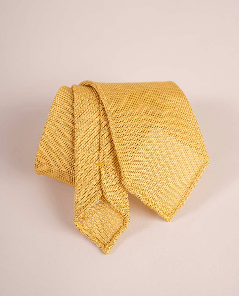 cravatta gialla tinta unita paolo albizzati 