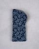 Eyewear Case - Navy Blue Paisley with dotted Lining