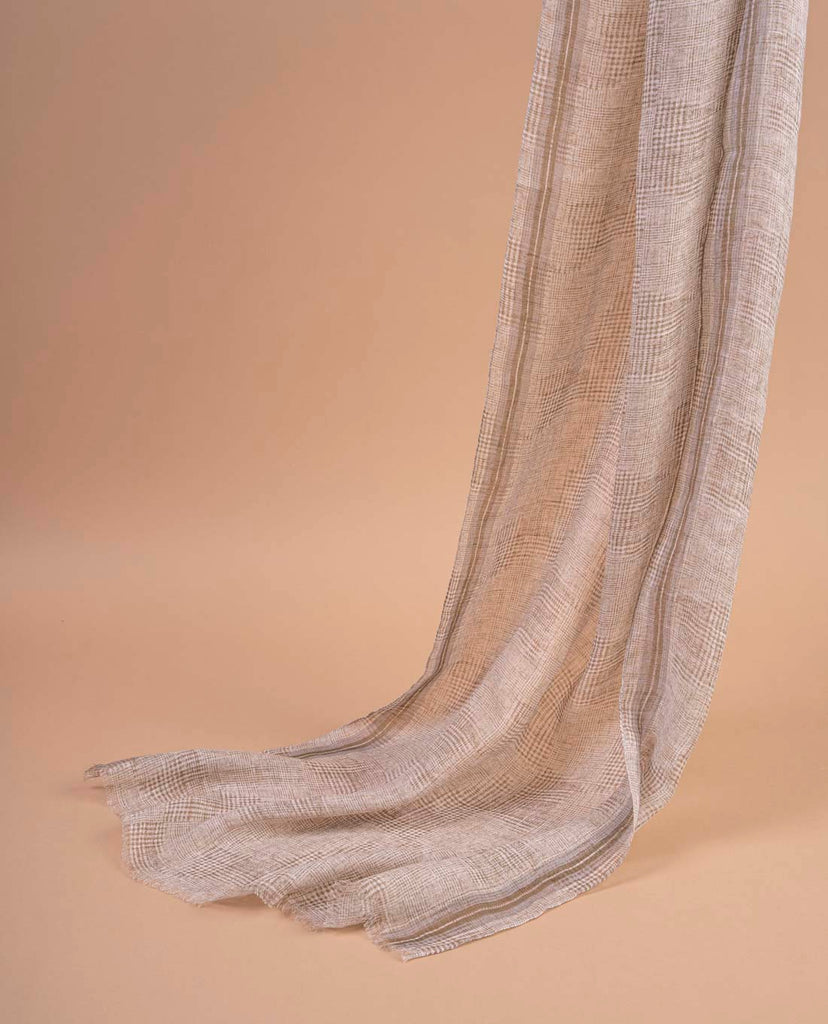 sciarpa beige principe di galles paolo albizzati 