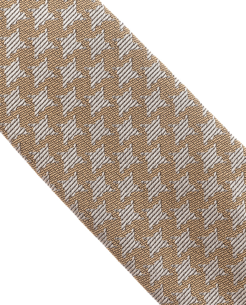 cravatta beige seta pied de poule paolo albizzati