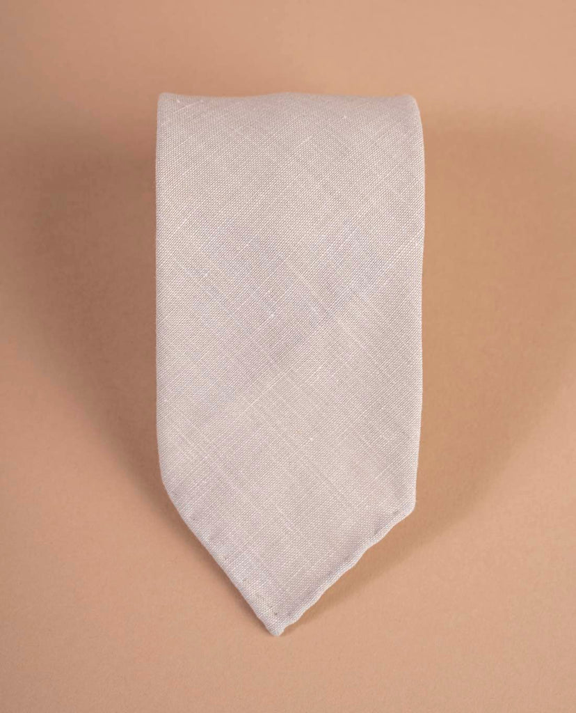 cravatta beige lino uomo paolo albizzati