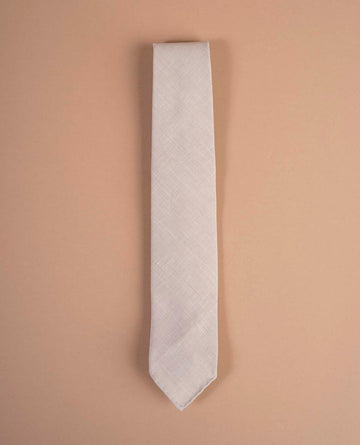 beige linen tie paolo albizzati