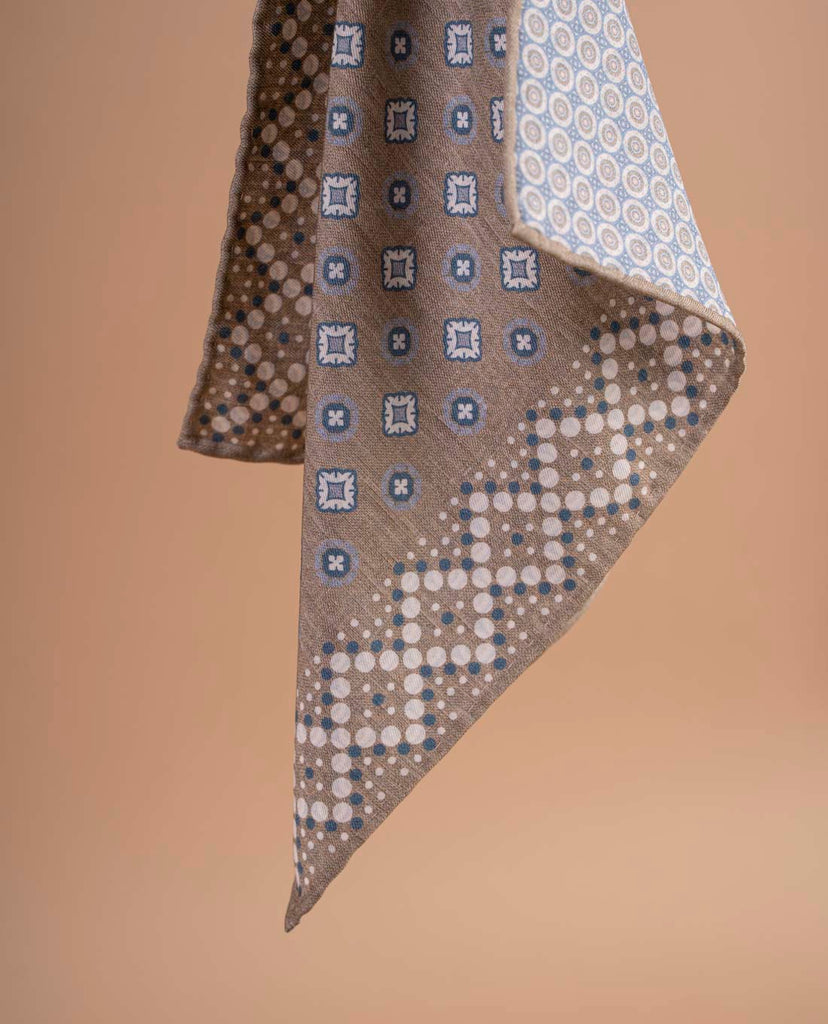 pochette medaglioni beige paolo albizzati