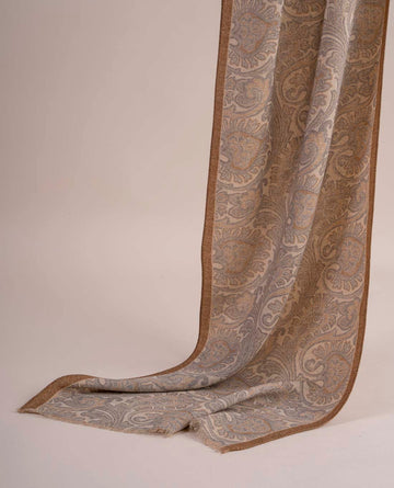 beige paisley wool scarf paolo albizzati