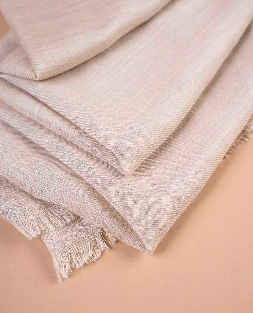 beige solid cashmere silk scarf for man paolo albizzati