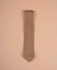 Pointed Knitted Silk Tie - Camel Beige Solid