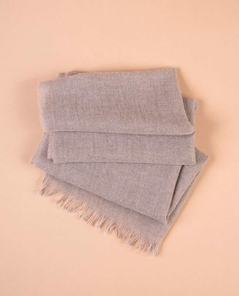 beige solid pure cashmere scarf for men paolo albizzati