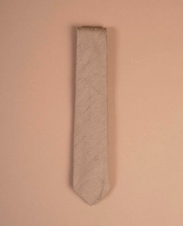 beige shantung silk tie paolo albizzati